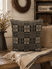 NANTUCKET BLACK/TAN PILLOW 16X16 AVAIL MARCH 2027